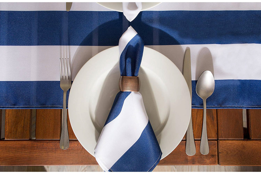 DII Nautical Blue Cabana Stripe Outdoor Table Runner