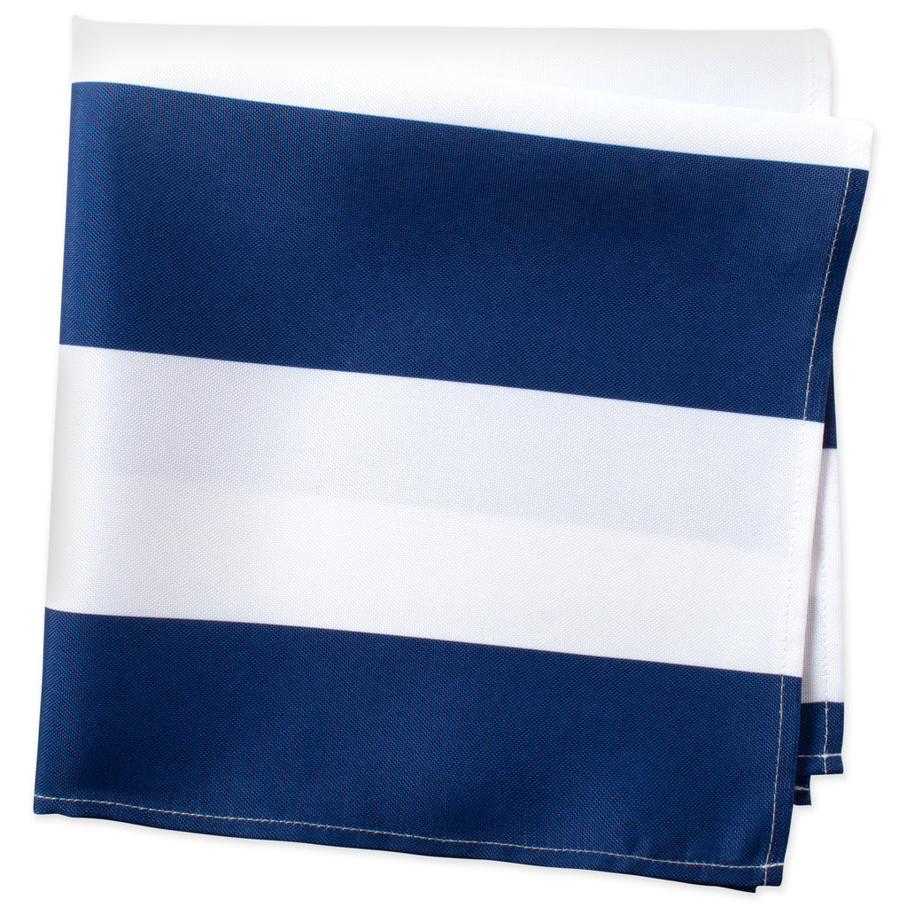 DII Nautical Blue Cabana Stripe Print Outdoor Napkin Set of 6