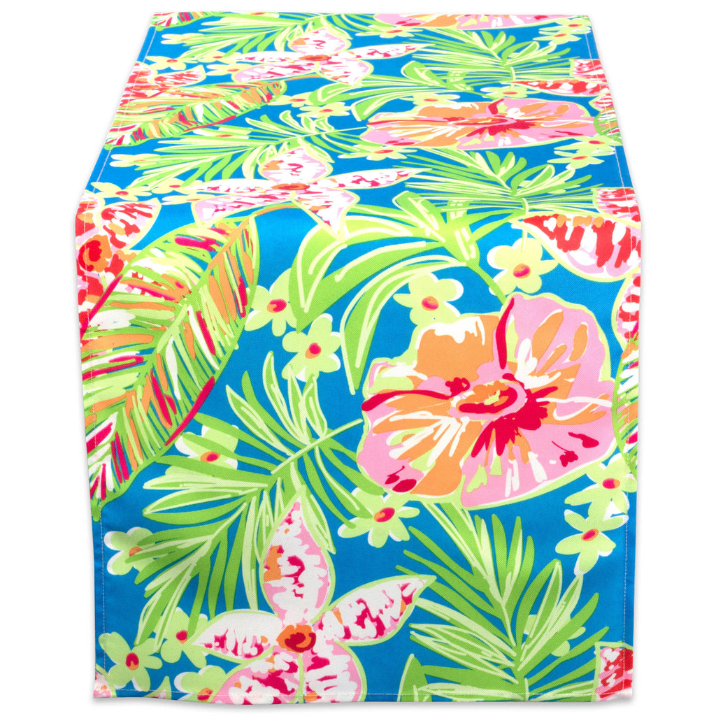 Summer Floral Outdoor Table Runner 14X72