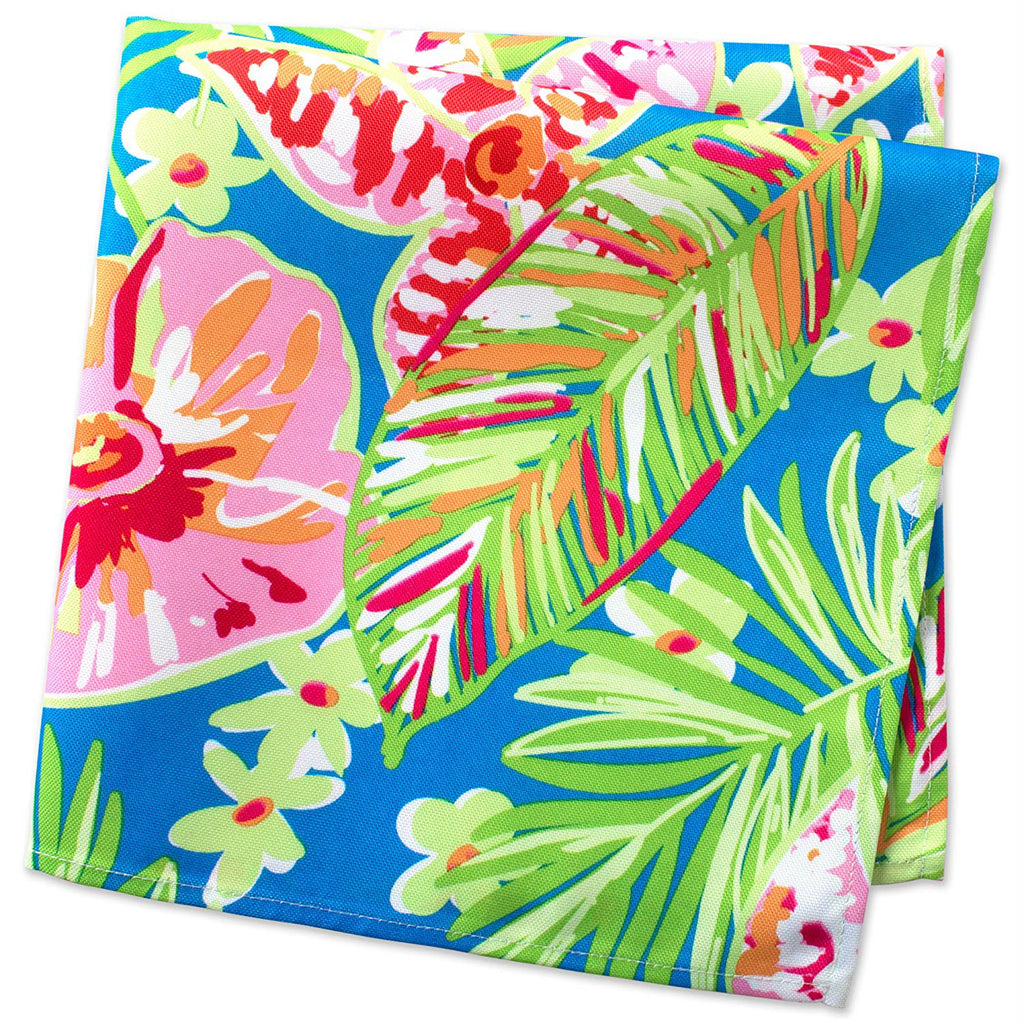 DII Summer Floral Print Outdoor Napkin Set of 6