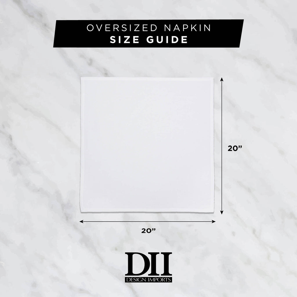 DII White Herringbone Basic Napkin Set of 6