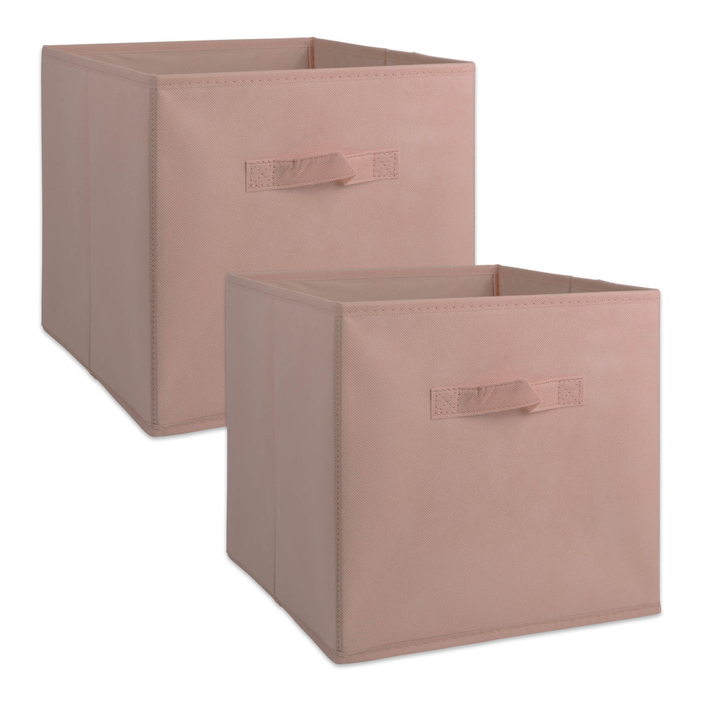 Nonwoven Pp Cube Solid Millennial Pink Square 11x11x11 Set/2