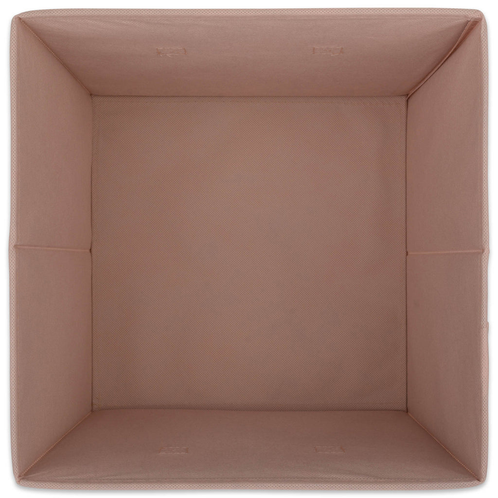 DII Nonwoven Polypropylene Cube Solid Millennial Pink Square Set of 2
