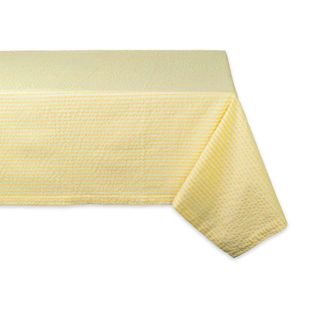 Yellow Seersucker Tablecloth 60x104