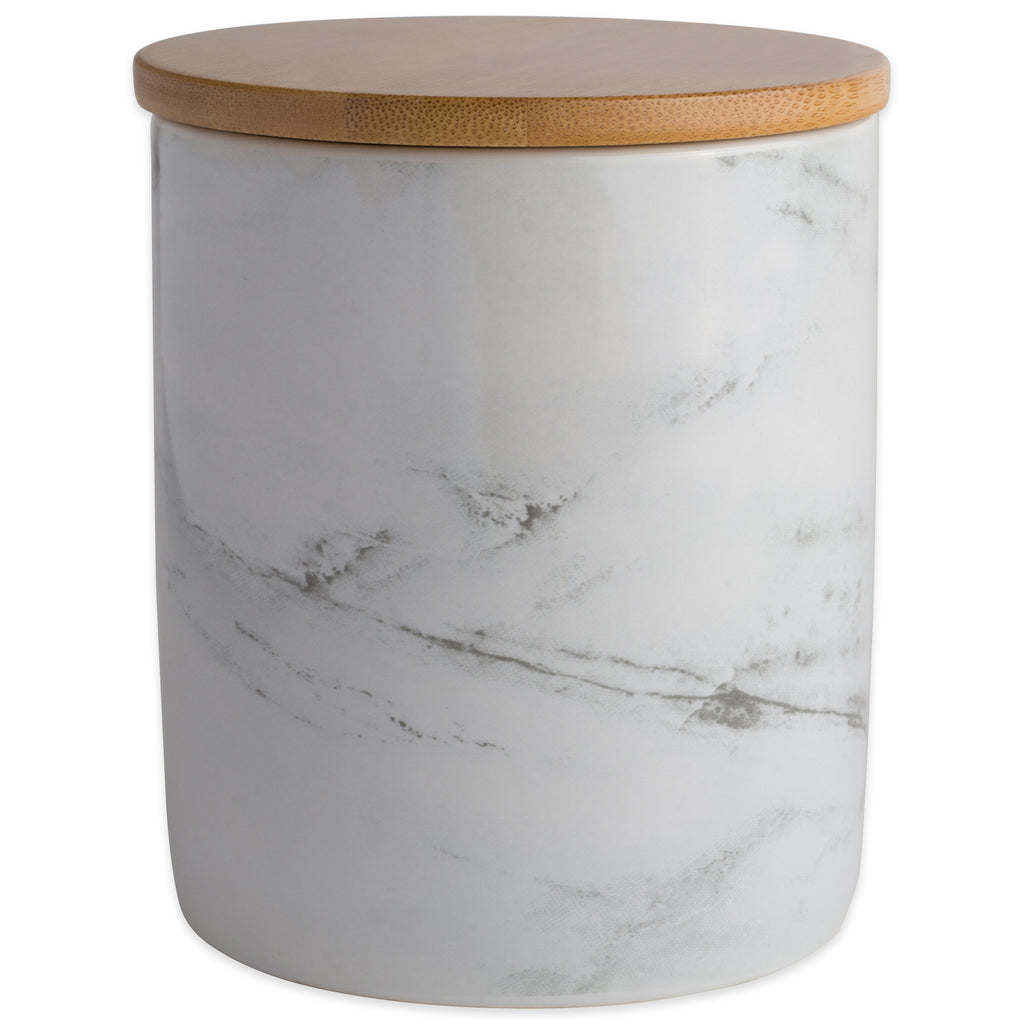 DII White Marble Ceramic Canister Set of 3