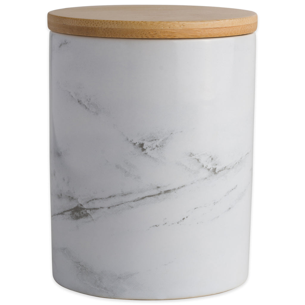 DII White Marble Ceramic Canister Set of 3