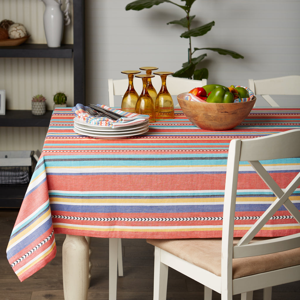 Verano Stripe Tablecloth 52X52