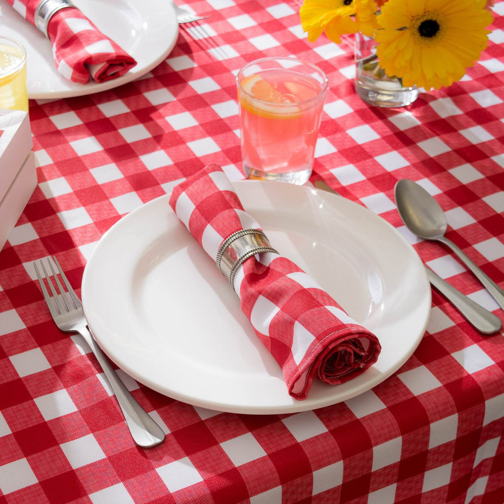 Red/White Checkers Tablecloth