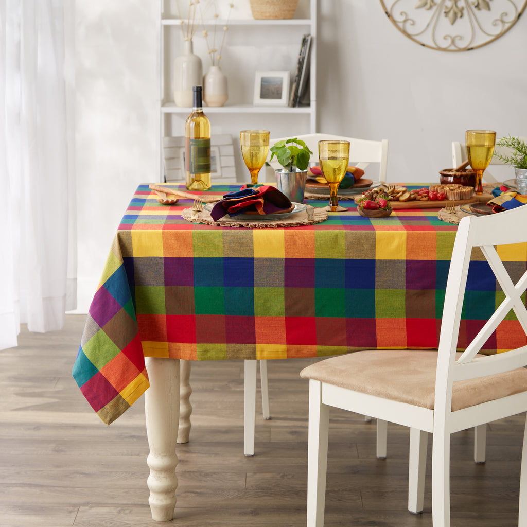 Indian Summer Check Tablecloth