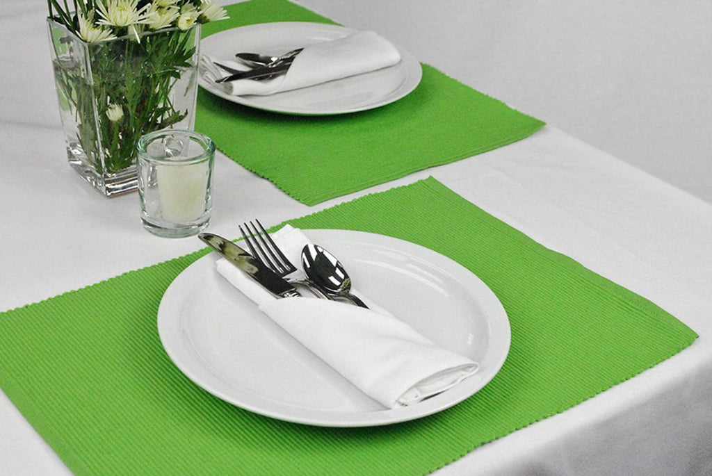 DII Green Apple Ribbed Placemat Set of 6