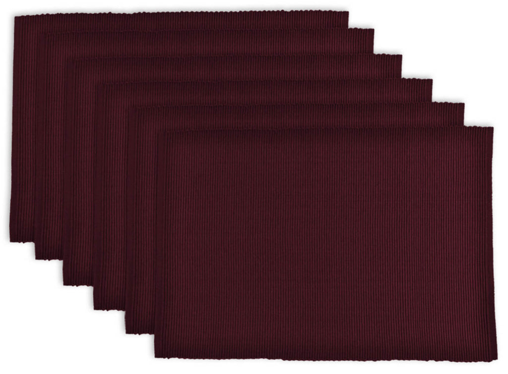Blackberry Ribbed Placemat Set/6