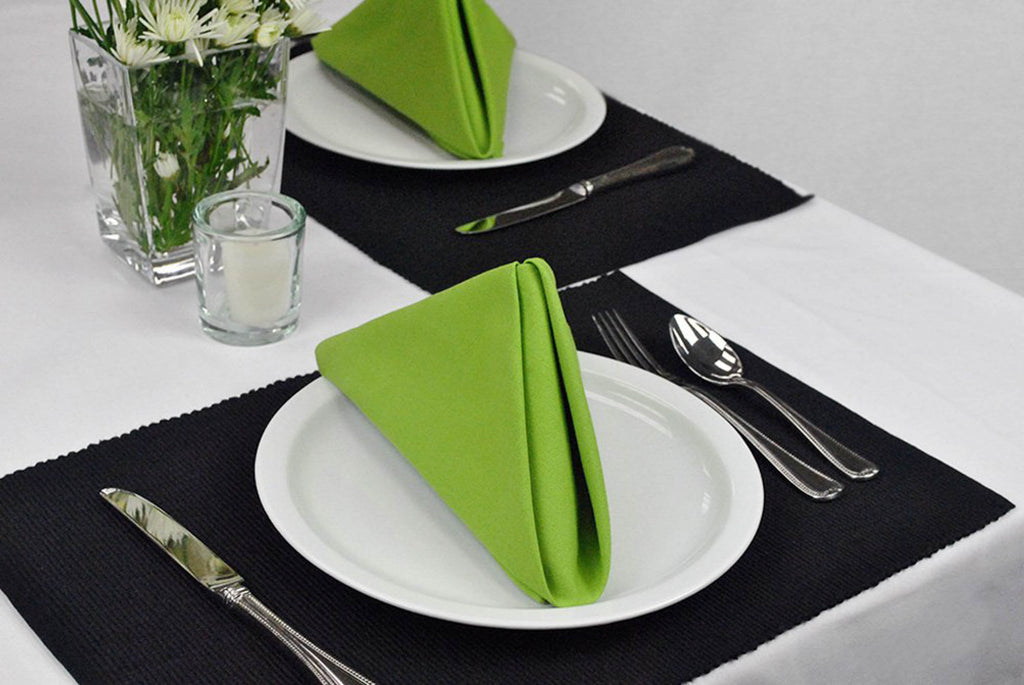 Black Ribbed Placemat Set of 6