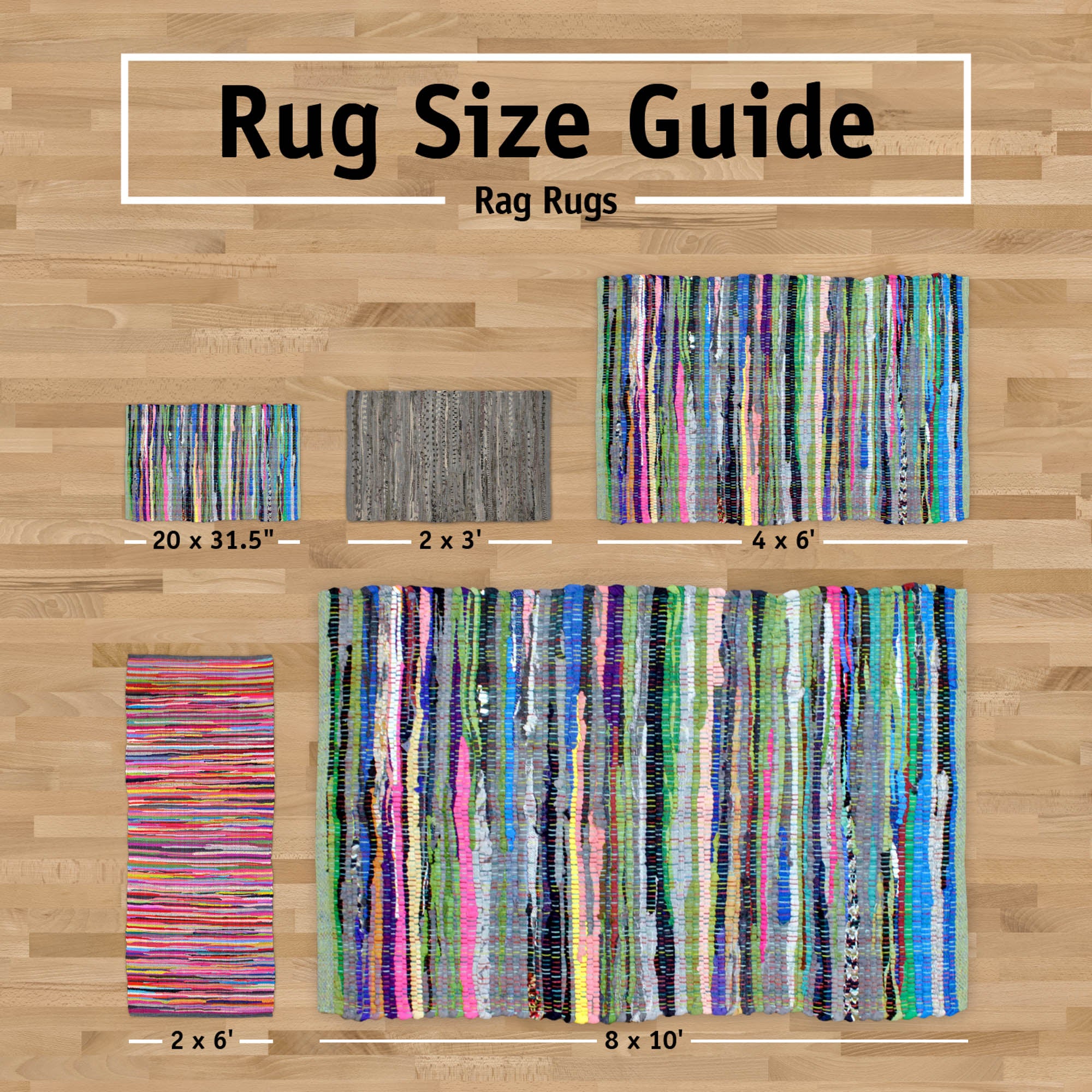 Multicolor Rag Rug 50X80 Cm – DII Home Store
