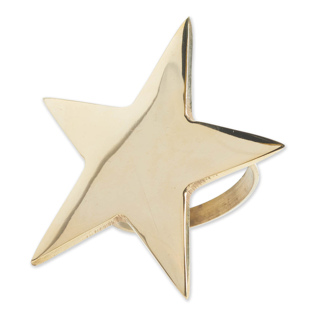 Gold Star Napkin Ring set of 6