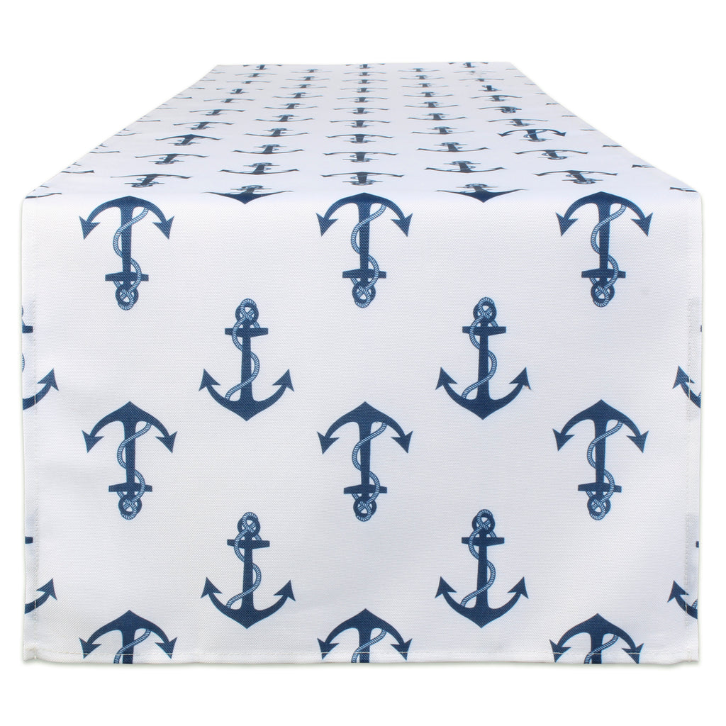 Anchors Print Outdoor Table Runner 14X72