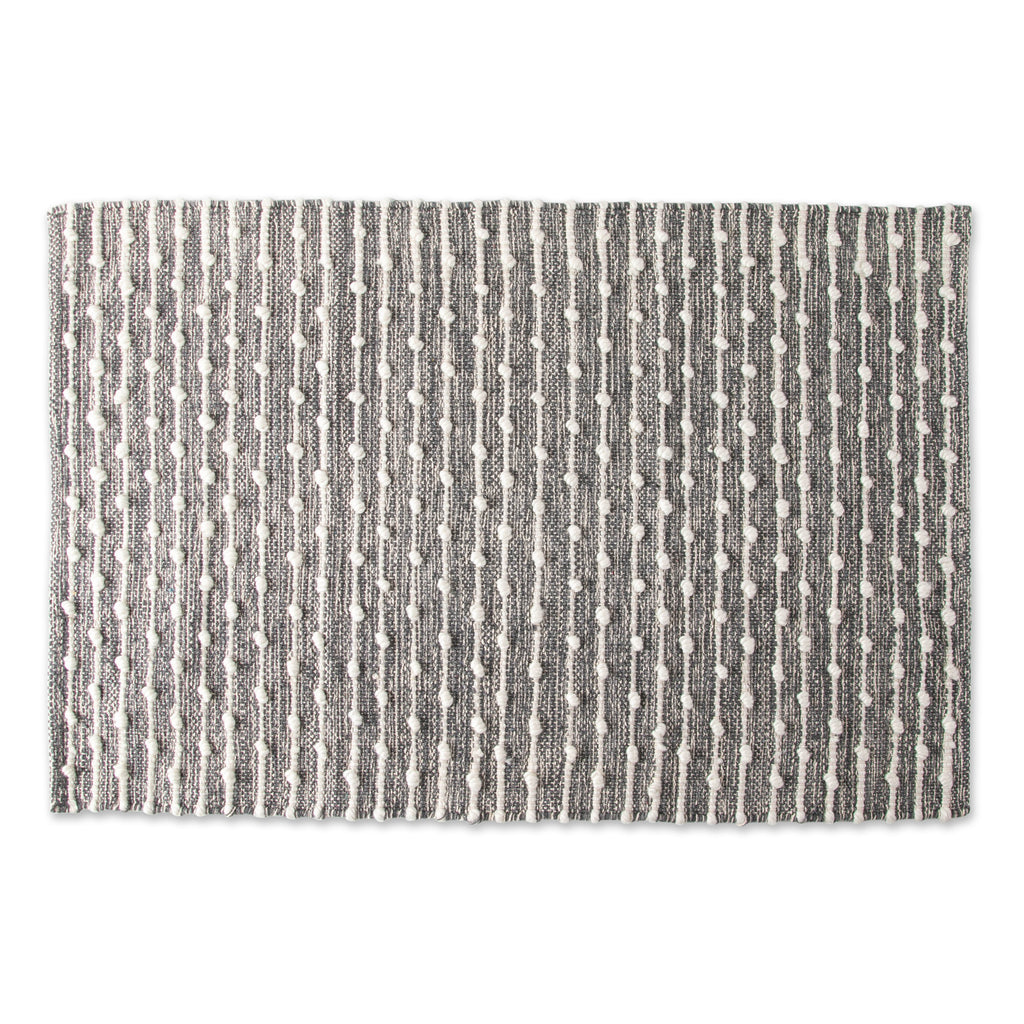 DII Mineral Gray Recycled Cotton Loop Rug 2X3 FT
